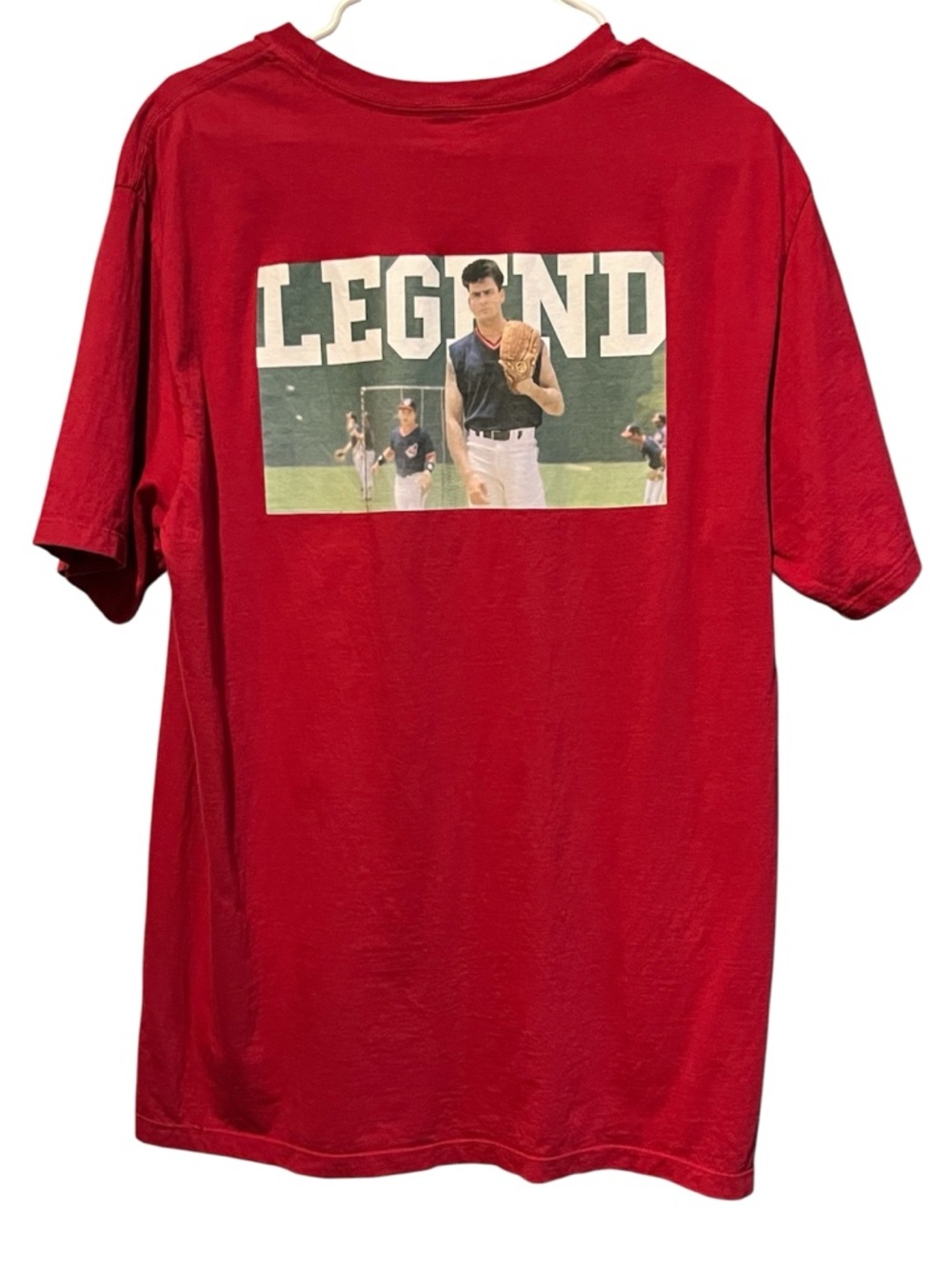 Old Row Legends Wild Thing Rick Vaughn Major League Pocket Tee Size Large
